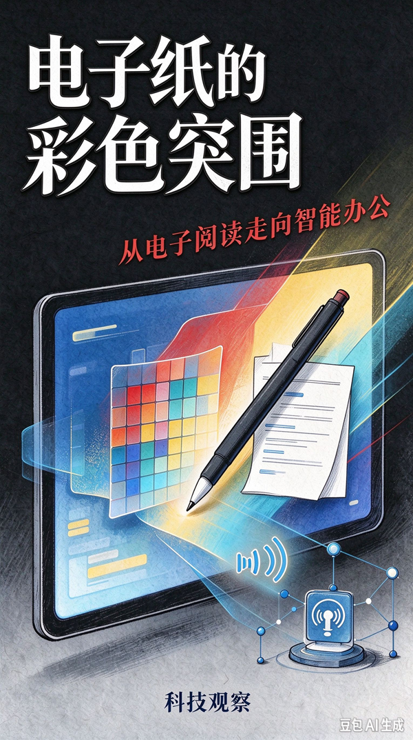科技观察｜电子纸的彩色突围：从电子阅读走向智能办公